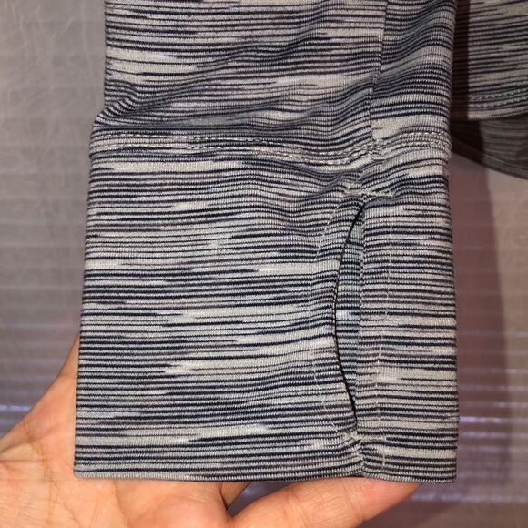 Champion S Active Full Zip Mock Neck Fitted Gray White Heathered Sweatshirt - Picture 5 of 14